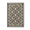 Classic Geometric Jute Table Mat - Black & Cream Screen Printed Placemat