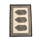 Traditional Paisley Screen Printed Jute Table Mat - Natural & Black