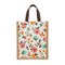 Digital Printed Floral Jute Mini Tote Bag - Colorful Eco-Friendly