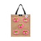 Hand Embroidered Cherry Patch Jute Tote Bag - 100% Natural Eco-Friendly